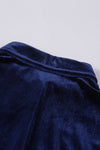 Retro Velvet Pocket Long Sleeve Shirt