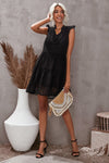 Swiss Dot Tiered Babydoll Mini Dress