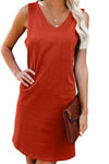 Chest Pocket Tank Mini Dress