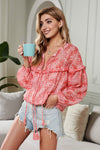 Saint Helena Printed Ruffle Blouse