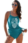 Halter Drawstring Ruched Cami and High Waist Panty Tankini