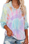 Multicolor Tie-dye Knit Hoodie