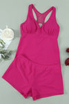 Two-piece V Neck Racerback Plus Size Swimwear