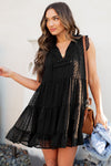 Swiss Dot Tiered Babydoll Mini Dress