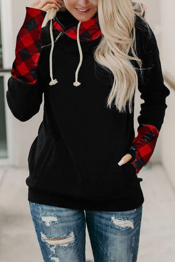 Double Hoods Thumb Hole Hoodie