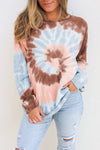 Ombre Tie Dye Loose Leisure Sweatshirt