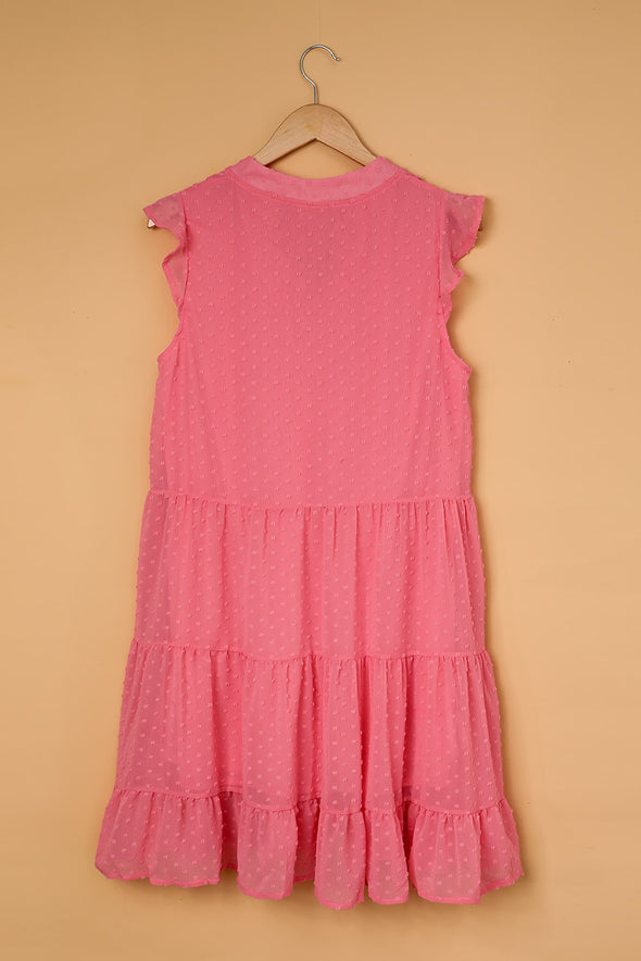 Swiss Dot Tiered Babydoll Mini Dress