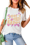 Leopard Sunflower Cactus Print Short Sleeve T Shirt