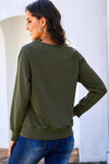 French Terry Cotton Blend Pullover Sweatshirt